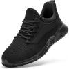 imageSDolphin Walking Shoes for Mens Sneakers  Slip on Athletic Running Tennis Shoes Comfortable Memory Foam Workout Gym Jogging Indoor Outdoor Lightweight Breathable Casual SneakersAll Black