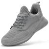 imageSDolphin Walking Shoes for Mens Sneakers  Slip on Athletic Running Tennis Shoes Comfortable Memory Foam Workout Gym Jogging Indoor Outdoor Lightweight Breathable Casual SneakersAll Grey