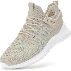 imageSDolphin Walking Shoes Mens Sneakers  Slip on Memory Foam Tennis Running Shoes for Athletic Workout Gym Jogging Lightweight Breathable Casual SneakersBeige
