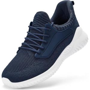 imageSDolphin Walking Shoes for Mens Sneakers  Slip on Athletic Running Tennis Shoes Comfortable Memory Foam Workout Gym Jogging Indoor Outdoor Lightweight Breathable Casual SneakersBlue