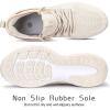 imageSDolphin Sneakers for Women Walking Shoes  Tennis Shoes Walking Workout Running Fashion Breathable Lightweight Mesh Memory Foam Training Shoes Beige Size 8W