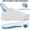 imageWide Toe Box Shoes for Men  Wide Width Walking Shoes Comfortable Athletic Running Tennis Jogging Workout Gym Sneakers for Swelling Bunion Plantar Fasciitis Feet NonSlip Rubber SoleWhite