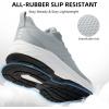 imageWide Toe Box Shoes for Men  Wide Width Walking Shoes Comfortable Athletic Running Tennis Jogging Workout Gym Sneakers for Swelling Bunion Plantar Fasciitis Feet NonSlip Rubber SoleGrey