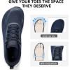 imageWide Toe Box Shoes for Men  Wide Width Walking Shoes Comfortable Athletic Running Tennis Jogging Workout Gym Sneakers for Swelling Bunion Plantar Fasciitis Feet NonSlip Rubber SoleBlue