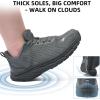 imageWide Toe Box Shoes for Men  Wide Width Walking Shoes Comfortable Athletic Running Tennis Jogging Workout Gym Sneakers for Swelling Bunion Plantar Fasciitis Feet NonSlip Rubber SoleDark Grey