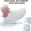imageWide Toe Box Shoes for Men  Wide Width Walking Shoes Comfortable Athletic Running Tennis Jogging Workout Gym Sneakers for Swelling Bunion Plantar Fasciitis Feet NonSlip Rubber SoleWhite