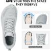 imageWide Toe Box Shoes for Men  Wide Width Walking Shoes Comfortable Athletic Running Tennis Jogging Workout Gym Sneakers for Swelling Bunion Plantar Fasciitis Feet NonSlip Rubber SoleGrey