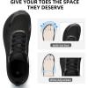 imageWide Toe Box Shoes for Men  Wide Width Walking Shoes Comfortable Athletic Running Tennis Jogging Workout Gym Sneakers for Swelling Bunion Plantar Fasciitis Feet NonSlip Rubber SoleAll Black