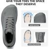imageWide Toe Box Shoes for Men  Wide Width Walking Shoes Comfortable Athletic Running Tennis Jogging Workout Gym Sneakers for Swelling Bunion Plantar Fasciitis Feet NonSlip Rubber SoleDark Grey