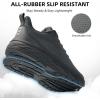 imageWide Toe Box Shoes for Men  Wide Width Walking Shoes Comfortable Athletic Running Tennis Jogging Workout Gym Sneakers for Swelling Bunion Plantar Fasciitis Feet NonSlip Rubber SoleDark Grey