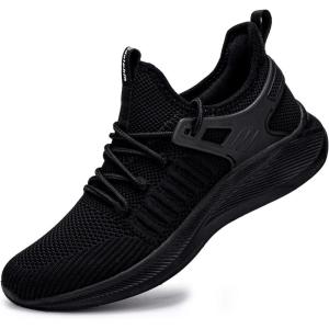 imageSDolphin Walking Shoes for Women Sneakers  Lightweight Tennis Running Shoes Women Slip on Workout Walk Gym Memory Foam Shoes All Black Size 8W