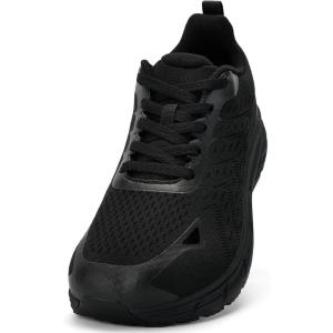imageWide Toe Box Shoes for Men  Wide Width Walking Shoes Comfortable Athletic Running Tennis Jogging Workout Gym Sneakers for Swelling Bunion Plantar Fasciitis Feet NonSlip Rubber SoleAll Black
