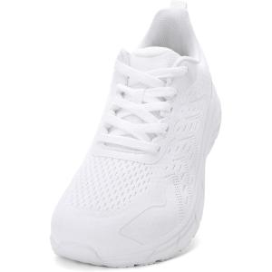 imageWide Toe Box Shoes for Men  Wide Width Walking Shoes Comfortable Athletic Running Tennis Jogging Workout Gym Sneakers for Swelling Bunion Plantar Fasciitis Feet NonSlip Rubber SoleWhite