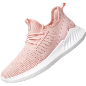 imageWomens Tennis Shoes  Women Sneakers Workout Running Walking Athletic Gym Fashion Lightweight Nursing Casual Light Shoes Coral Pink