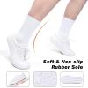 imageWide Toe Box Shoes for Women  Minimalist Barefoot Shoes Zero Drop Casual Comfortable Athletic Walking Wide Width Fashion Sneakers for Swelling Bunion Plantar Fasciitis FootWhite