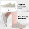 imageWide Toe Box Shoes for Women  Minimalist Barefoot Shoes Zero Drop Casual Comfortable Athletic Walking Wide Width Fashion Sneakers for Swelling Bunion Plantar Fasciitis FootBeige