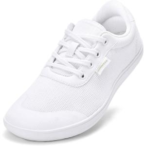 imageWide Toe Box Shoes for Women  Minimalist Barefoot Shoes Zero Drop Casual Comfortable Athletic Walking Wide Width Fashion Sneakers for Swelling Bunion Plantar Fasciitis FootWhite