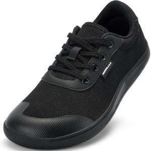 imageWide Toe Box Shoes for Women  Minimalist Barefoot Shoes Zero Drop Casual Comfortable Athletic Walking Wide Width Fashion Sneakers for Swelling Bunion Plantar Fasciitis FootAll Black