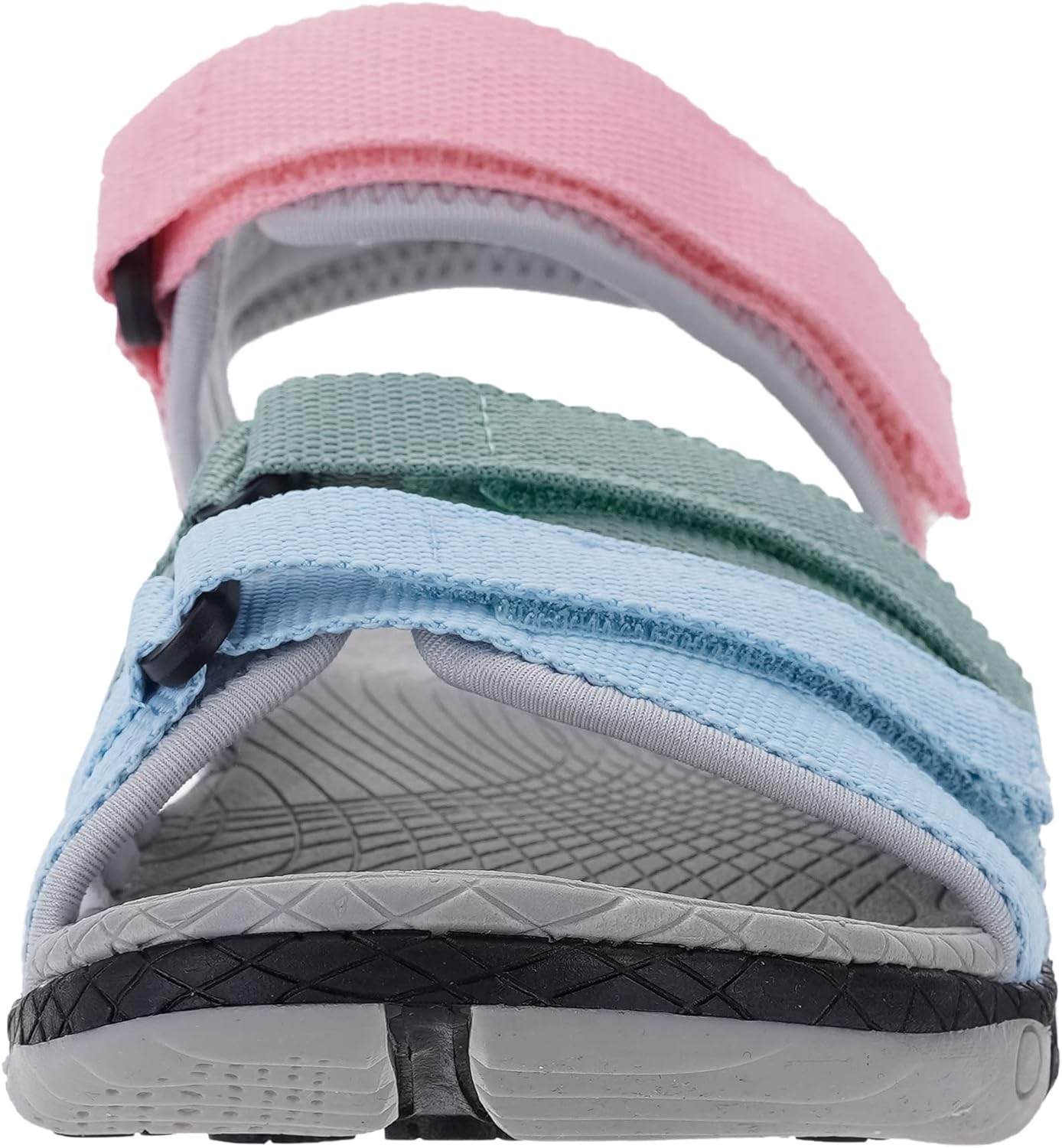 imageWHITIN Womens Hiking Sandals with Arch Support  Adjustable Hook and Loop Straps  Durable Sport Sandals for Outdoor AdventureC51  Colormulti