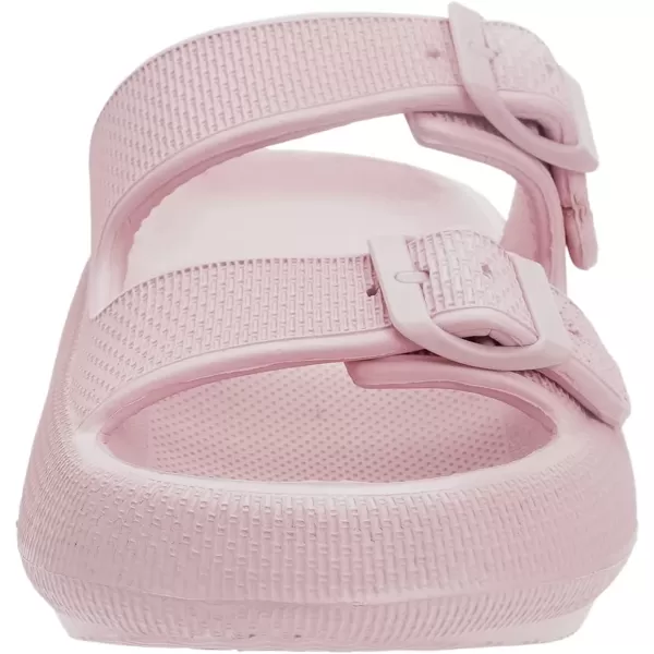 imageBRONAX Pillow Slippers for Women and Men  Adjustable Double Buckle Shower Slides  Cushioned Thick Sole SandalsY15  Pink