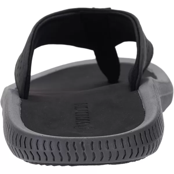 imageMens Arch Support Flip Flops Wide Toe Thong SandalBlack