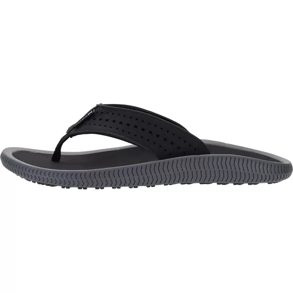 imageMens Arch Support Flip Flops Wide Toe Thong SandalBlack