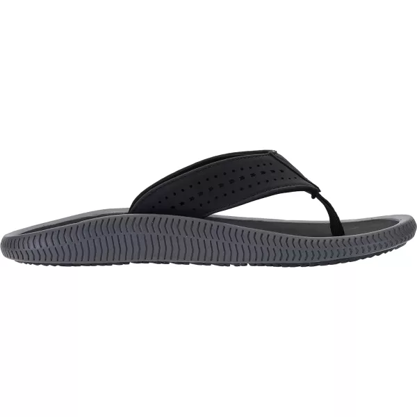 imageMens Arch Support Flip Flops Wide Toe Thong SandalBlack
