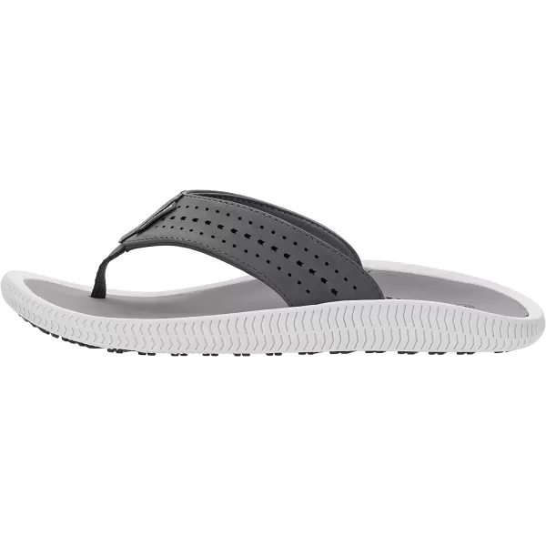 imageMens Arch Support Flip Flops Wide Toe Thong SandalDark Grey