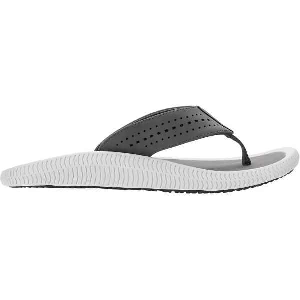 imageMens Arch Support Flip Flops Wide Toe Thong SandalDark Grey