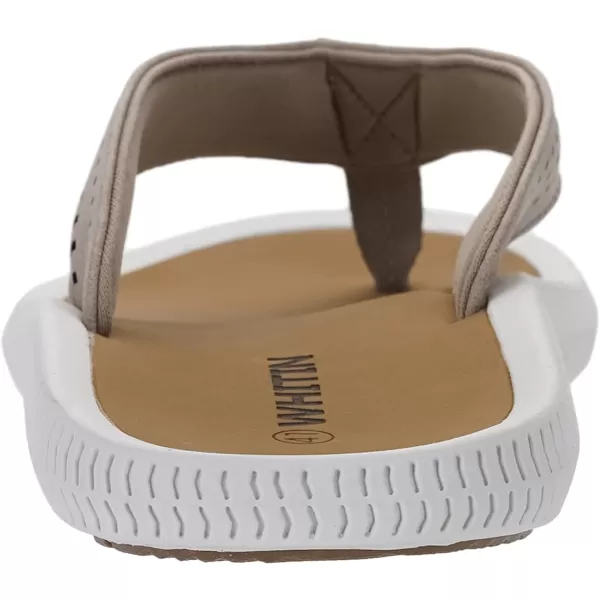 imageMens Arch Support Flip Flops Wide Toe Thong SandalKhaki