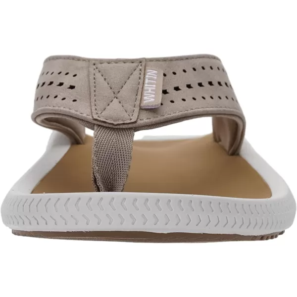 imageMens Arch Support Flip Flops Wide Toe Thong SandalKhaki