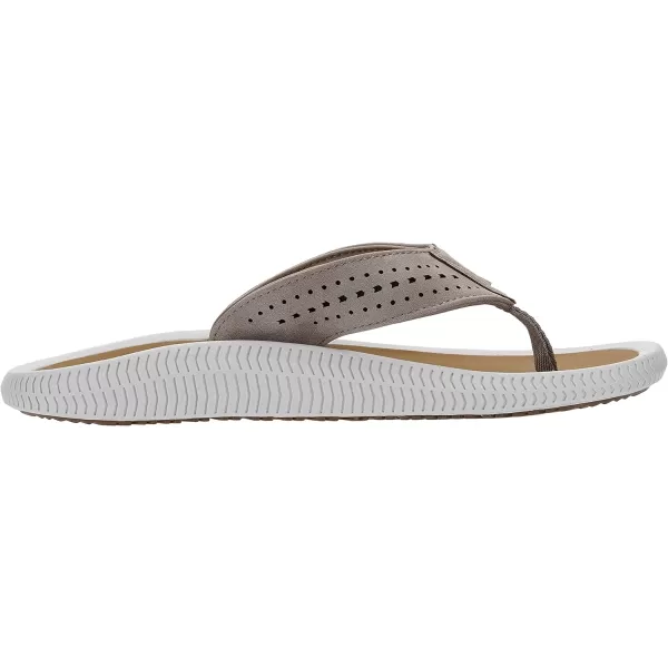 imageMens Arch Support Flip Flops Wide Toe Thong SandalKhaki