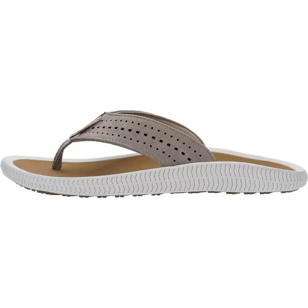 imageMens Arch Support Flip Flops Wide Toe Thong SandalKhaki
