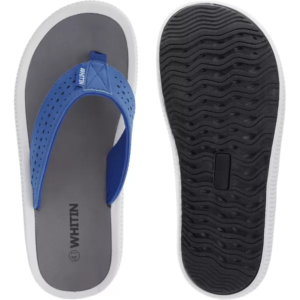 imageMens Arch Support Flip Flops Wide Toe Thong SandalLight Blue