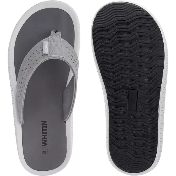 imageMens Arch Support Flip Flops Wide Toe Thong SandalLight Grey