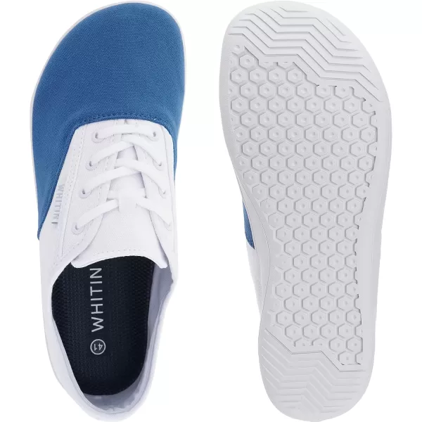 imageWHITIN Canvas Barefoot Wide Sneakers for Men Toe Box Minimalist Zero Drop Sole Shoes Minimus Extra Width Fit Size 65 7 7W Trainer Blue White 40WHITIN Canvas Barefoot Wide Sneakers for Men Toe Box Minimalist Zero Drop Sole Shoes Minimus Extra Width Fit Size 65 7 7W Trainer Blue White 40