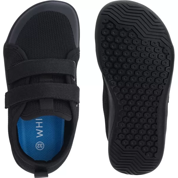 imageWHITIN LittleBig Kid Wide Barefoot Shoes  BoysGirls Minimalist Sneakers  Splay Naturally  LightweightW81k  All Black