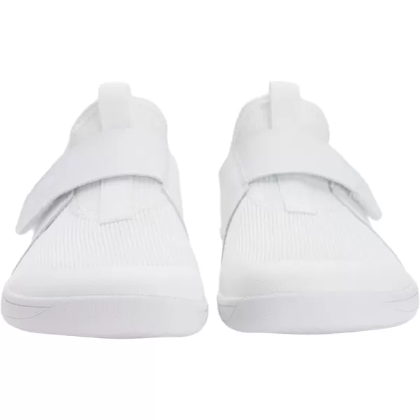 imageWHITIN LittleBig Kid Wide Width Barefoot Shoes  BoysGirls Minimalist Elastic Opening Sneakers  Flexible Zero Drop SoleW8k3  All White