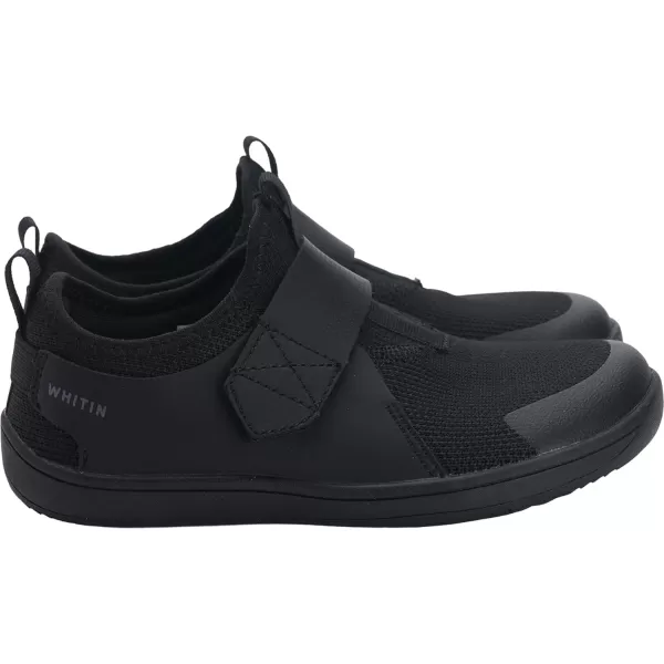 imageWHITIN LittleBig Kid Wide Width Barefoot Shoes  BoysGirls Minimalist Elastic Opening Sneakers  Flexible Zero Drop SoleW8k3  Black