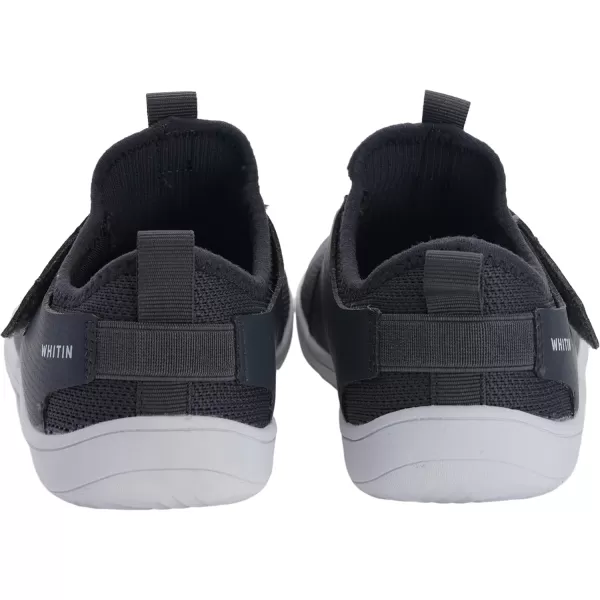 imageWHITIN LittleBig Kid Wide Width Barefoot Shoes  BoysGirls Minimalist Elastic Opening Sneakers  Flexible Zero Drop SoleW8k3  Grey
