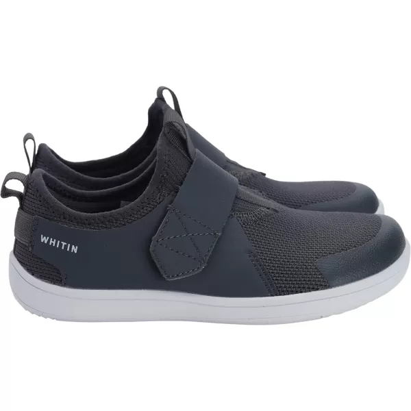 imageWHITIN LittleBig Kid Wide Width Barefoot Shoes  BoysGirls Minimalist Elastic Opening Sneakers  Flexible Zero Drop SoleW8k3  Grey