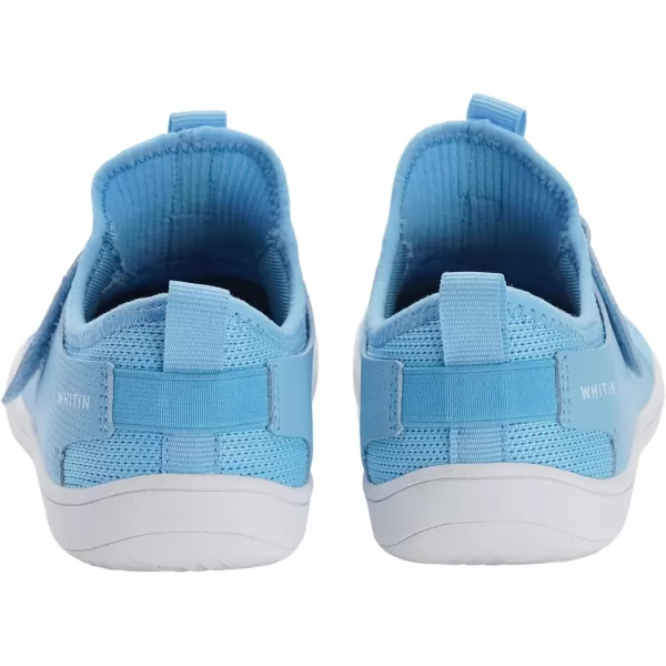 imageWHITIN LittleBig Kid Wide Width Barefoot Shoes  BoysGirls Minimalist Elastic Opening Sneakers  Flexible Zero Drop SoleW8k3  Light Blue
