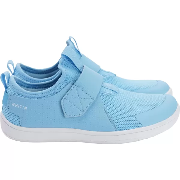 imageWHITIN LittleBig Kid Wide Width Barefoot Shoes  BoysGirls Minimalist Elastic Opening Sneakers  Flexible Zero Drop SoleW8k3  Light Blue