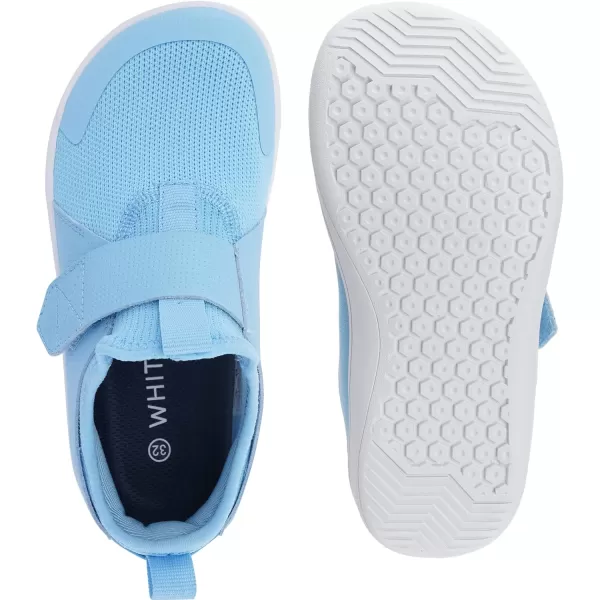 imageWHITIN LittleBig Kid Wide Width Barefoot Shoes  BoysGirls Minimalist Elastic Opening Sneakers  Flexible Zero Drop SoleW8k3  Light Blue