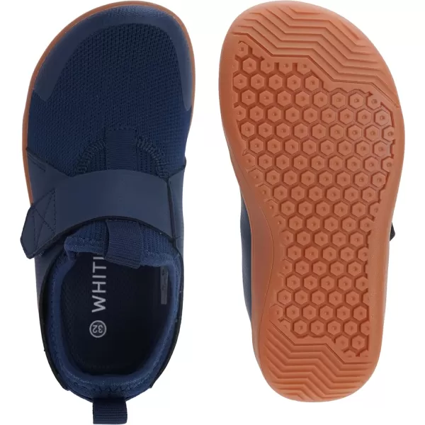 imageWHITIN LittleBig Kid Wide Width Barefoot Shoes  BoysGirls Minimalist Elastic Opening Sneakers  Flexible Zero Drop SoleW8k3  Navy Blue
