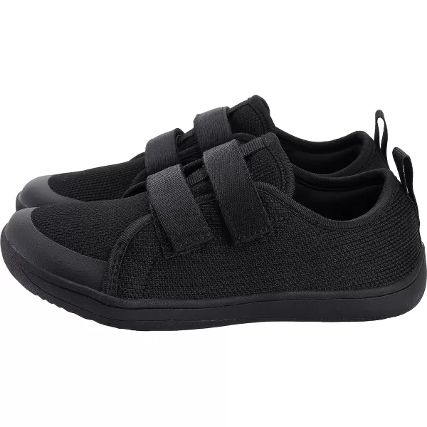imageWHITIN LittleBigKid Wide Barefoot Shoes  BoysGirls Minimalist Sneakers  Splay Naturally  LightweightW81k  All Black