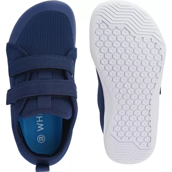imageWHITIN LittleBigKid Wide Barefoot Shoes  BoysGirls Minimalist Sneakers  Splay Naturally  LightweightW81k  Blue White