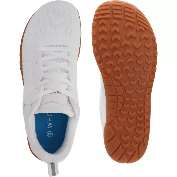 imageWHITIN Mens Barefoot TrailRunning Shoes  ZeroDrop  Aggressive GripW51 White Gum
