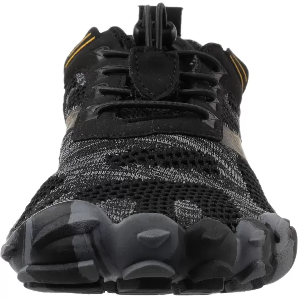 imageWHITIN Mens CrossTrainer  Barefoot amp Minimalist Shoe  Zero Drop Sole  Wide Toe Box1 Black