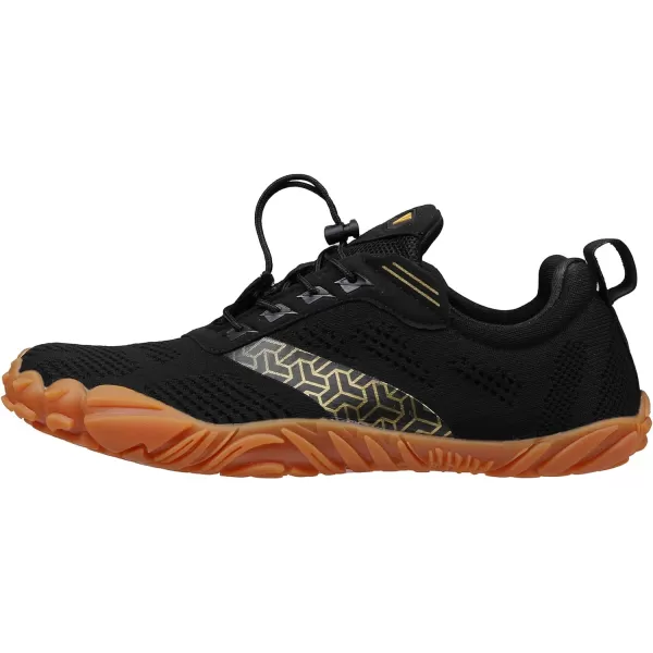 imageWHITIN Mens CrossTrainer  Barefoot amp Minimalist Shoe  Zero Drop Sole  Wide Toe Box1 Blackgum